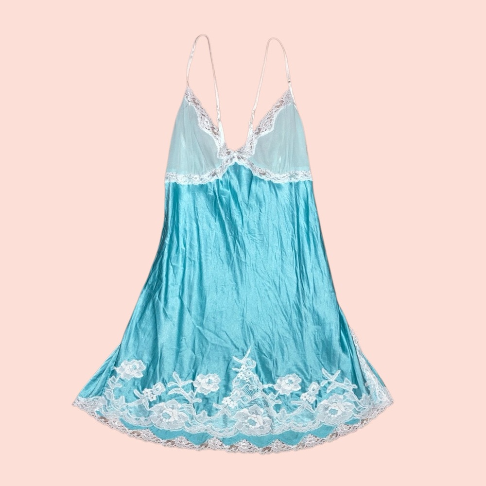 Aqua Blue Silk Slip
